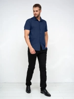 Рубашка приталенная с коротким рукавом