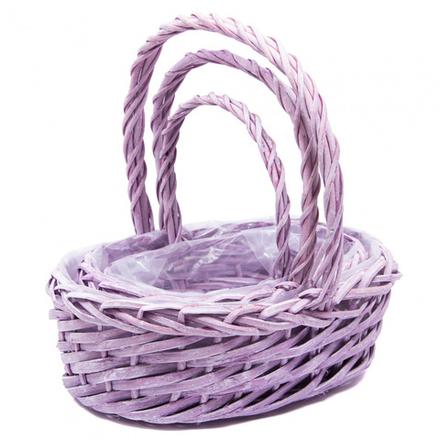 Корзина (Ива) D30/D26 ОВАЛ ФИОЛЕТОВАЯ