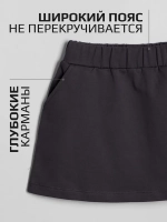 Черный костюм для девочки с юбкой в школу