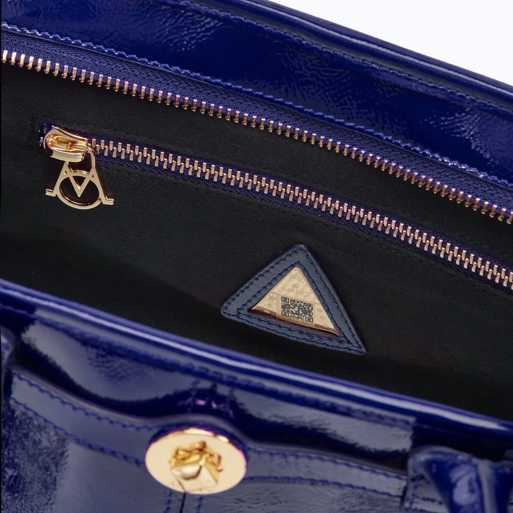 MANC КОЖАНАЯ СУМКА "BABY JANE", ТЕМНО-СИНИЙ