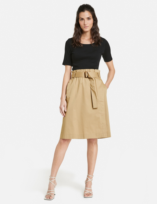 Юбка из хлопка с поясом