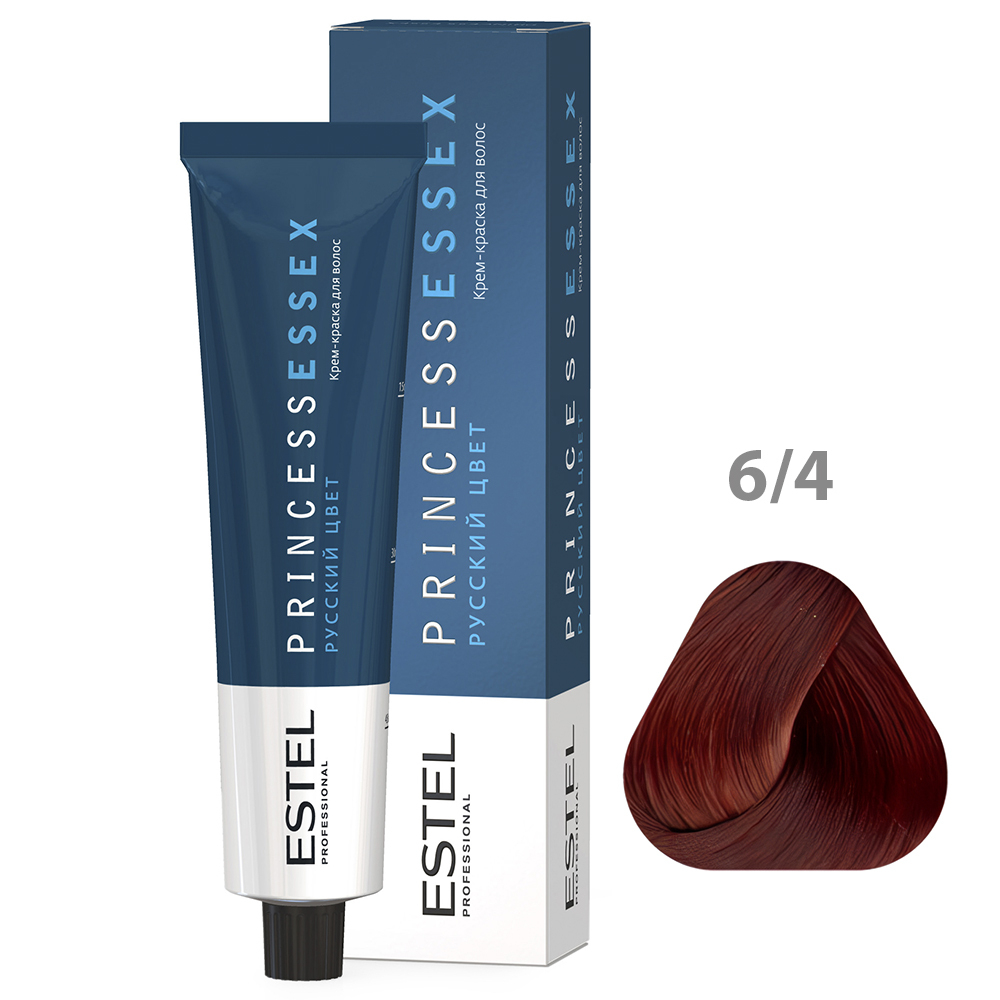 ESTEL PRINCESS ESSEX Крем-краска для волос, 6/4 темно-русый медный, 60 мл
