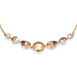 Браслет «Импульс» из комбинированного золота c гранатами Артикул: 05-0663-00-204-1111-75