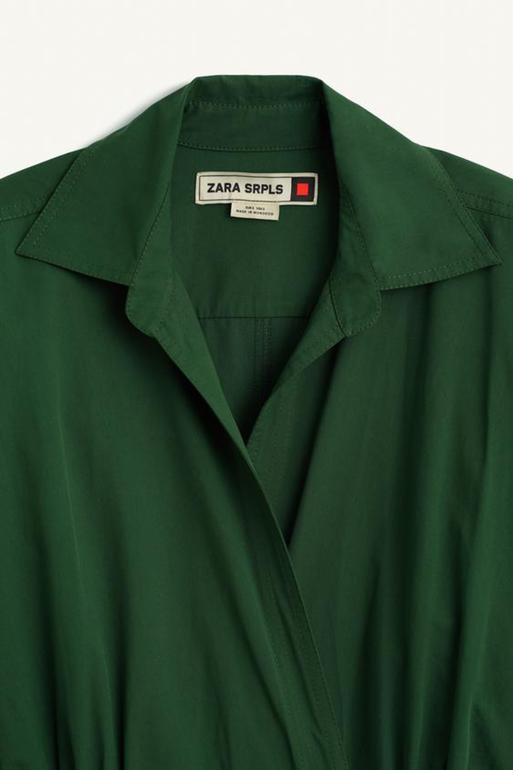 ZARA ПЛАТЬЕ С ДЛИННЫМИ РУКАВАМИ, ЗЕЛЕНЫЙ