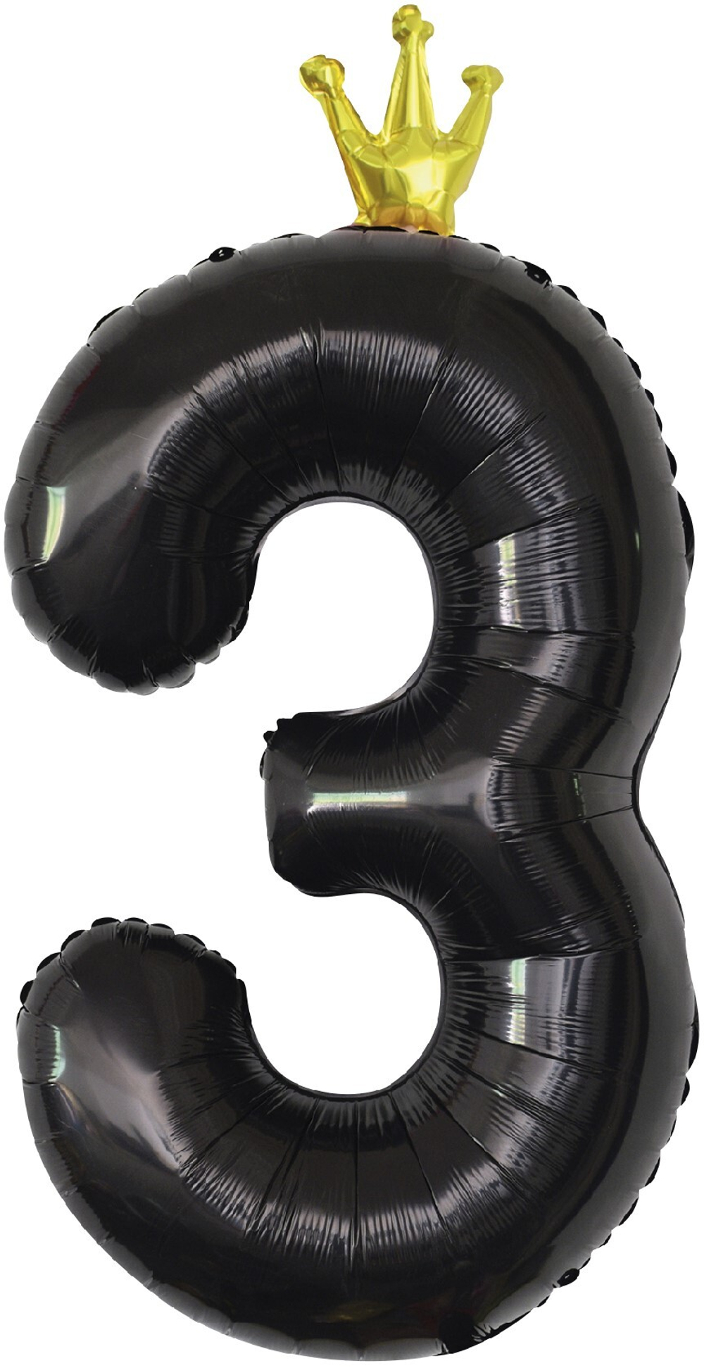 Шар Цифра Черная с короной