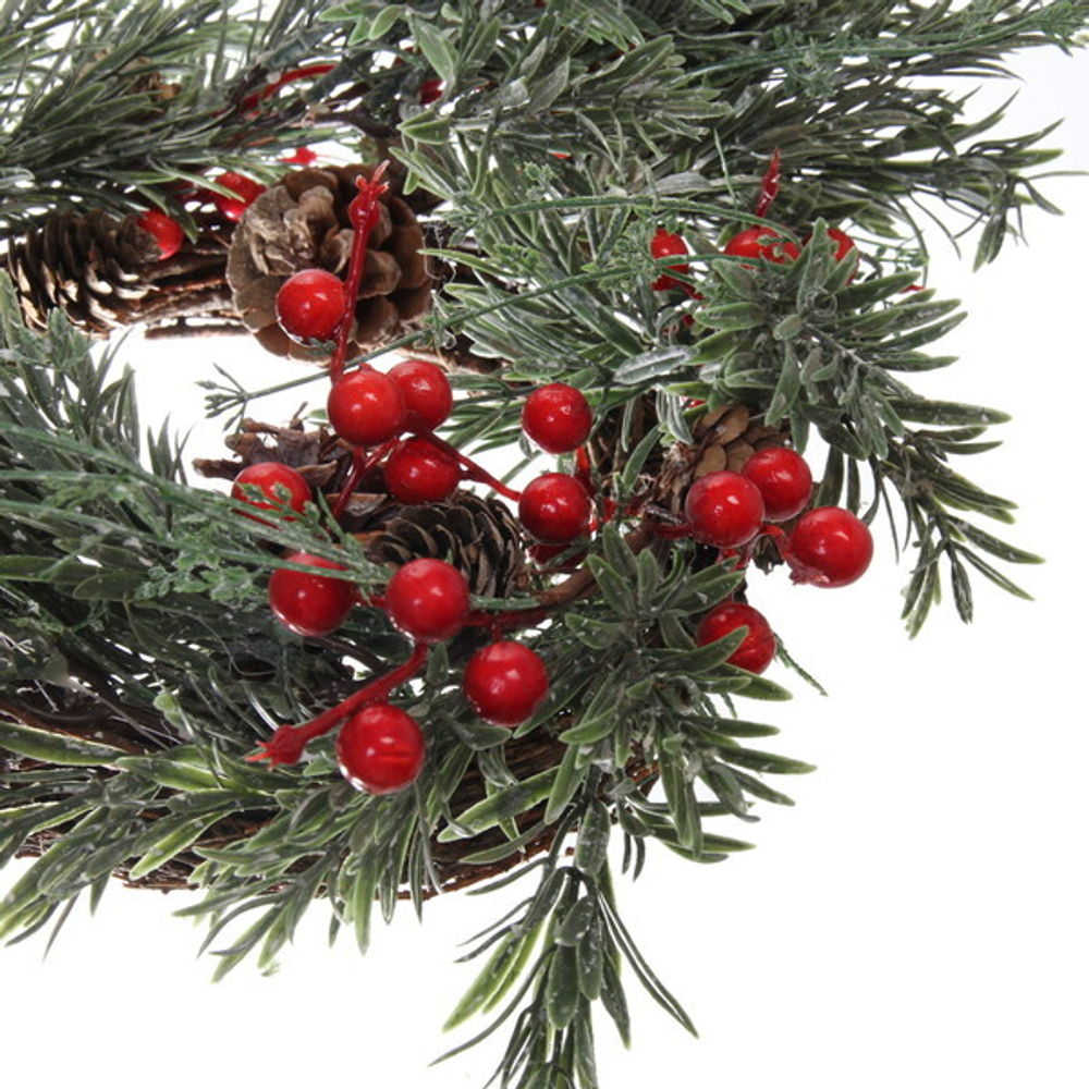 Венок хвойный новогодний «Лесной сюрприз» , 50 см