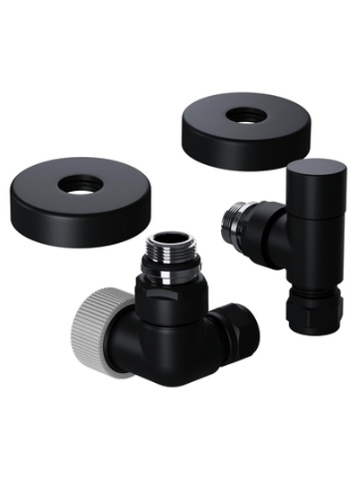 Набор термостатический трехосевой Royal Thermo Design Pro 15мм М30х1,5 (Черный)