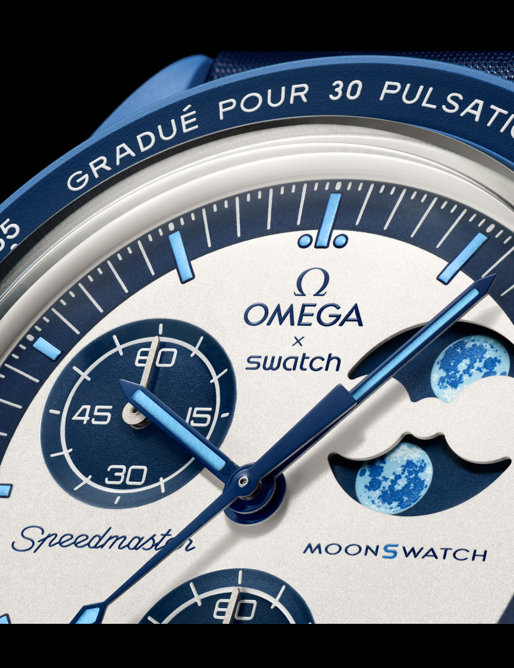 Наручные часы OMEGA x Swatch Moonswatch Super Blue Moonphase