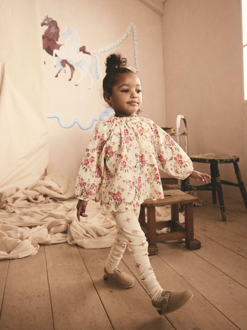 Блуза и легинсы в комплекте для девочки Next E81-223, Розовый, Кремовый