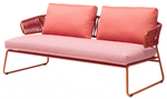 Диван плетеный с подушками Scab Design Lisa Sofa Club, терракотовый