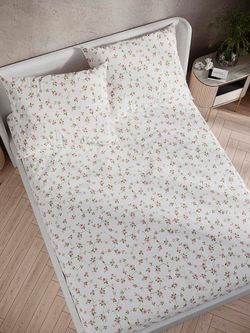 Постельное белье перкаль Сказка "Весенние цветы" семейное Наволочка 50x70 см 2 шт Простынь 240x215 см Пододеяльник 145x215 см 2шт