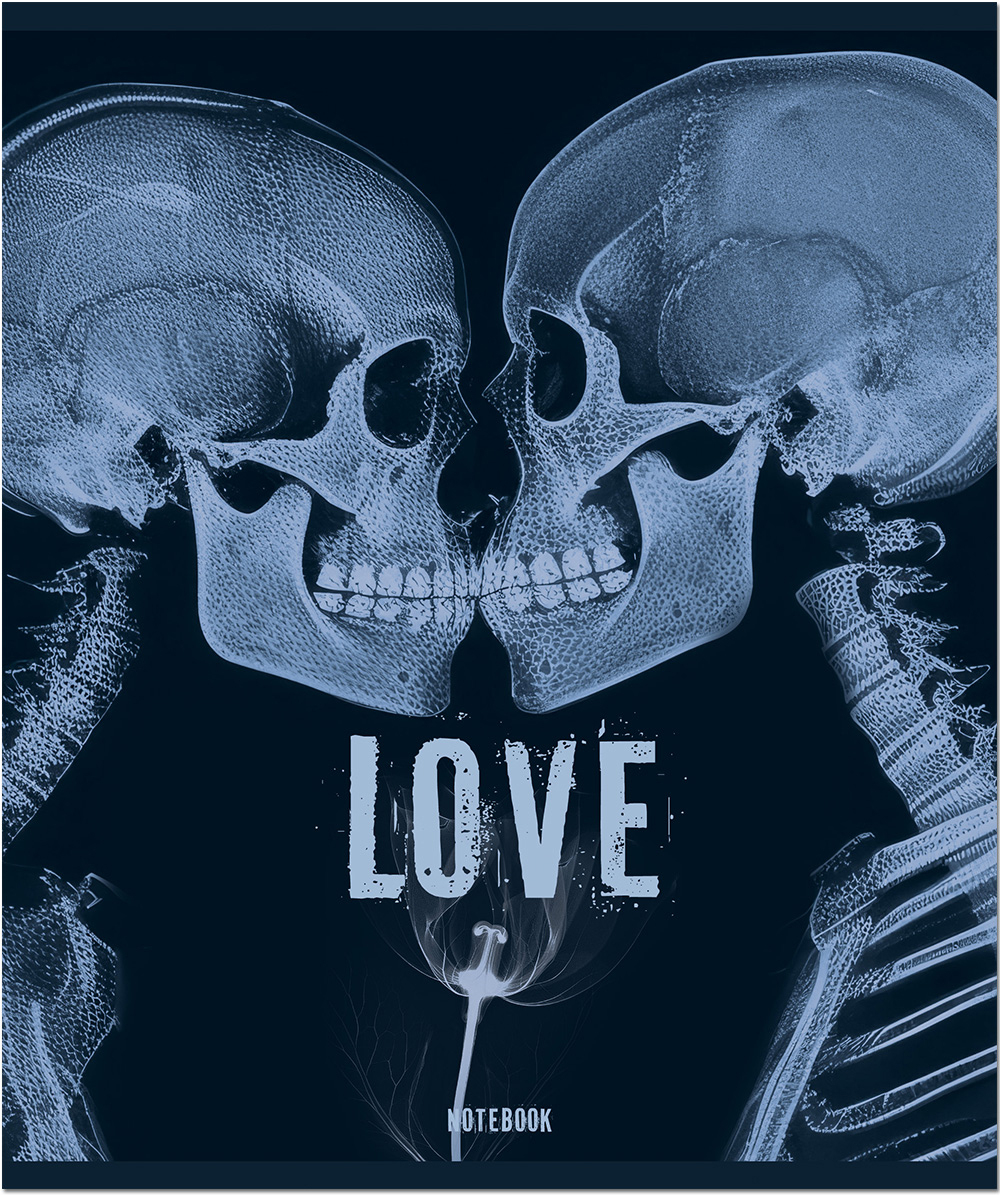 Тетрадь общая 48л, РЕНТГЕН, обложка-мелов.картон+софттач-лак, скрепка, клетка