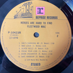 Винтажная виниловая пластинка LP Fleetwood Mac Heroes Are Hard To Find (Japan 1977) (Obi) Bermuda Triangle