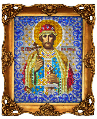 "Икона.Святой князь Борис"-L- 36  вышивка