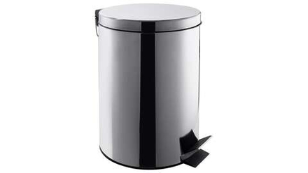 Урна мусорная с педалью, хром, NV-BIN12L, NV 12 Л.