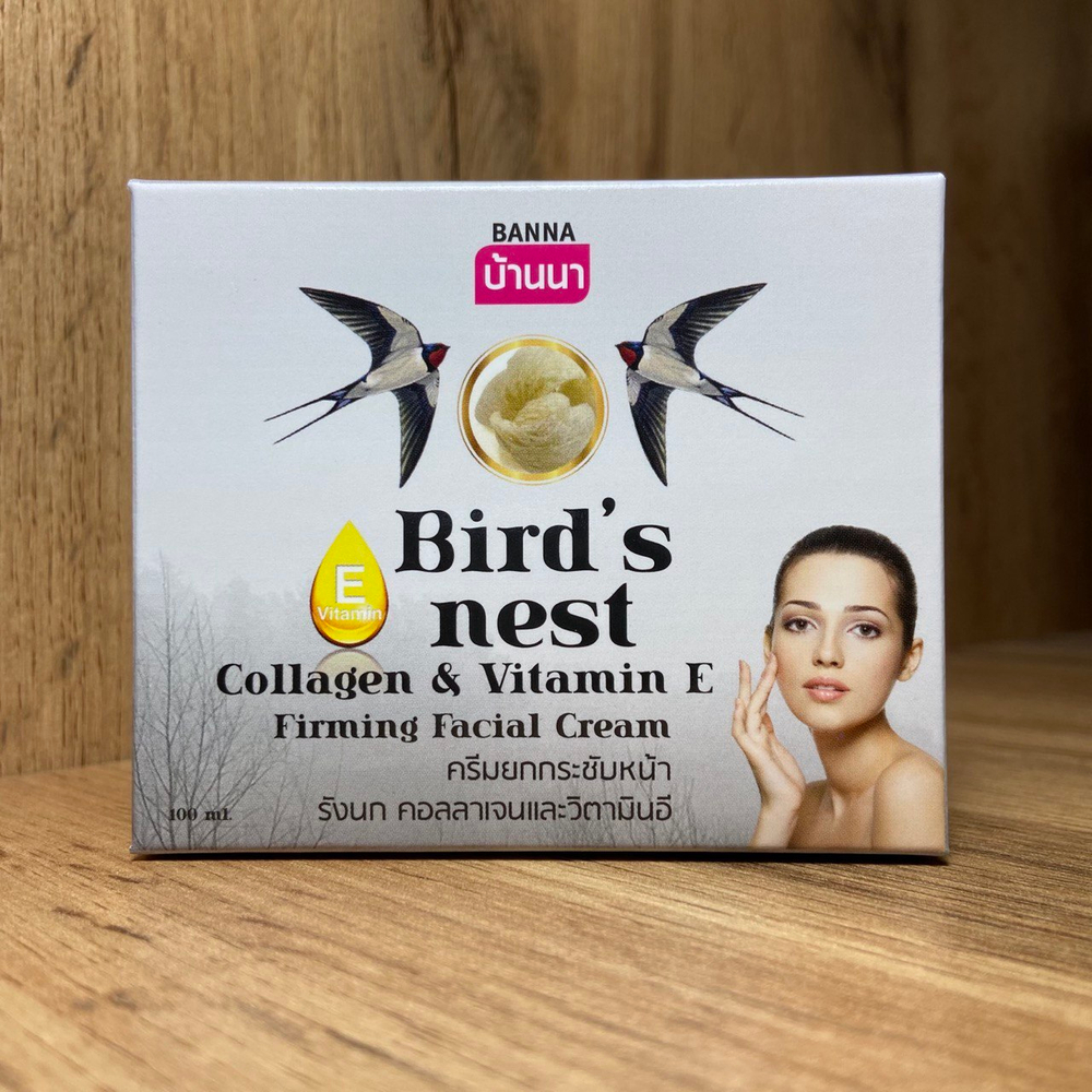 Крем для лица Banna Bird's Nest Collagen & Vitamin E лифтинг-эффект с экстрактом ласточкиного гнезда, коллагеном и витамином Е 100 мл