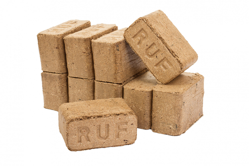 Брикет топливный для печей, каминов, бань, Береза, пыль+щепа (уп.12 шт.) 1 сорт