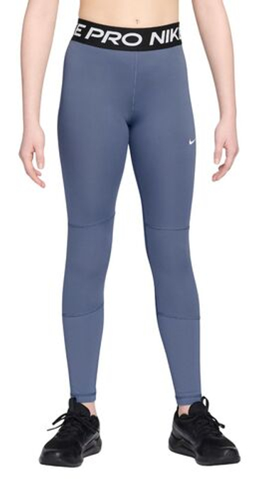 Брюки для девочки теннисные Nike Girls Pro Dri-Fit - world indigo/black/white