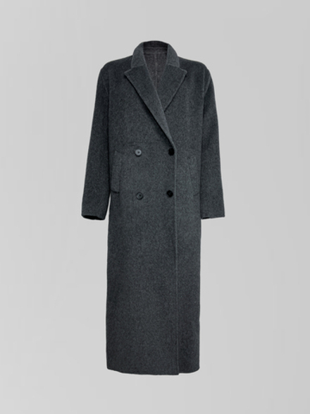 Пальто Monroe 2503 двубортное длинное с разрезом сзади