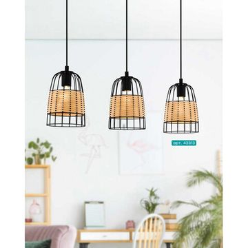 Подвес 3*E27 43313 коричневый/черный ANWICK Eglo