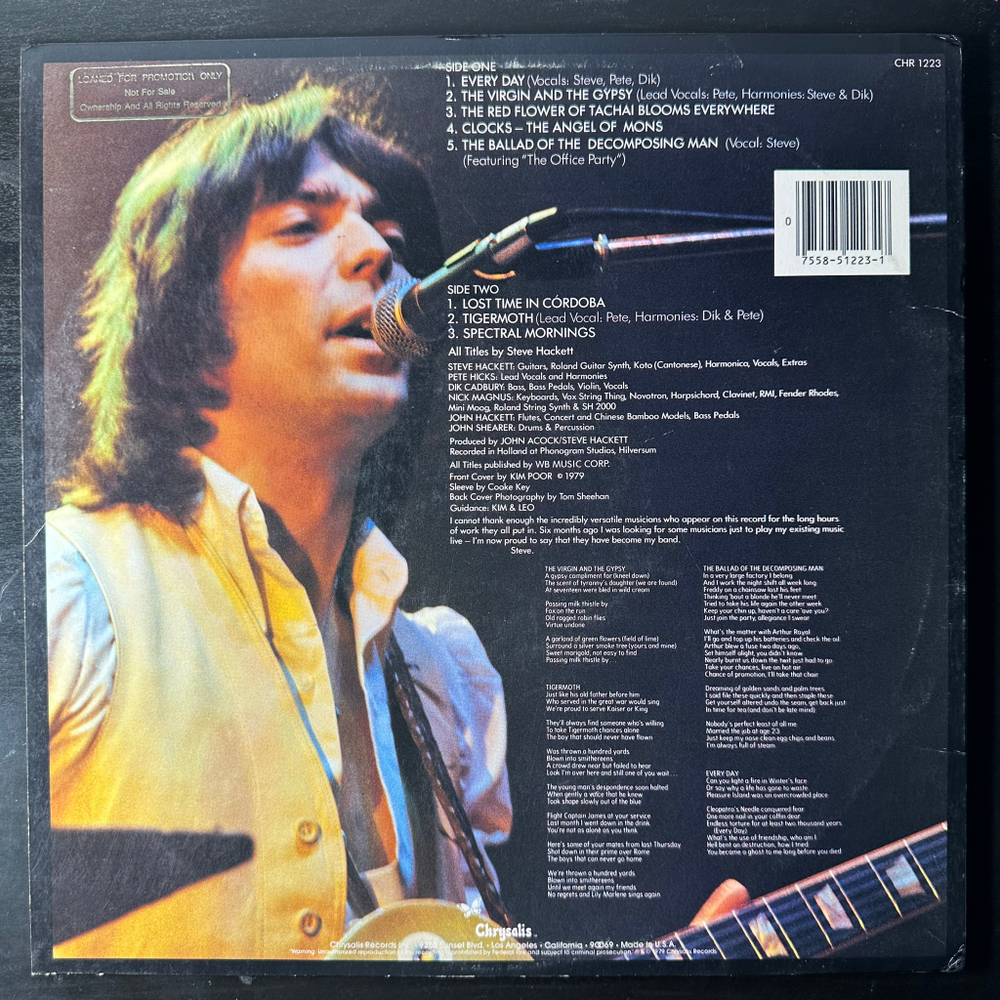 Steve Hackett ‎– Spectral Mornings (США 1979г.)