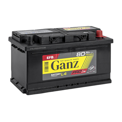 Аккумулятор GANZ PRO-Line EFB 80 А/ч обратный R+ 315x175x175 L4 EN 750 А