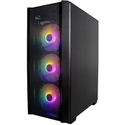 Корпус для компьютера 1STPLAYER FIRE DANCING V4-G / ATX, TG / 4x120mm LED fans inc. / V4-G-4F1