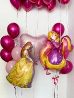 №7 Фуксия Гелиевый шар Зеркальный с обработкой (БГ-17)