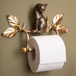 Держатель для туалетной бумаги Кот Мур Бронза