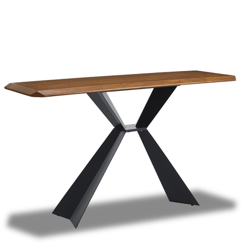 Стол консоль V1712A орех (WK-07)/черный (PC-02)