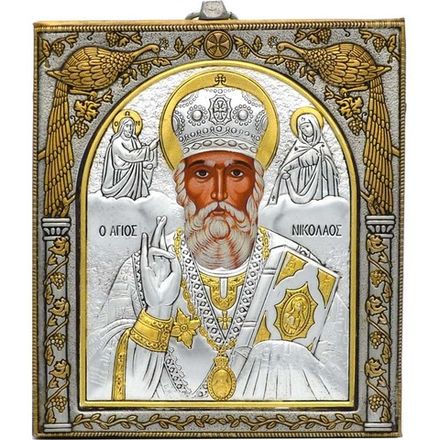 Серебряные иконы Николая Чудотворца