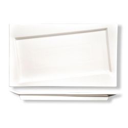 Блюдо прямоугольное 30,5*18 см со смещенным дном белое фарфор P.L. Proff Cuisine [1]