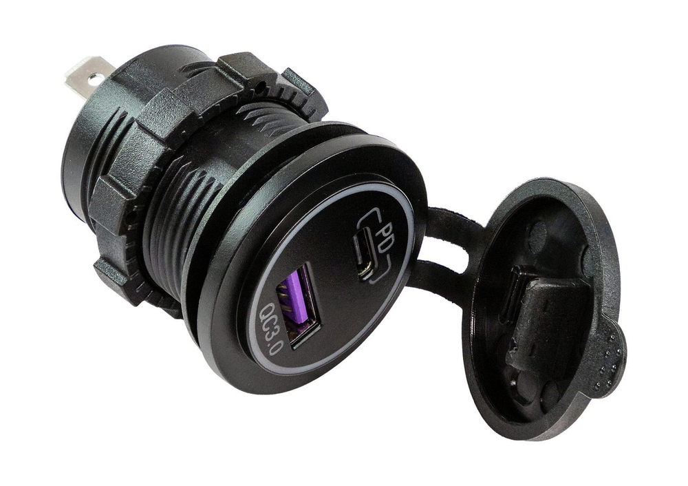 Разъем USB QC3.0 5в 3А и USB PD