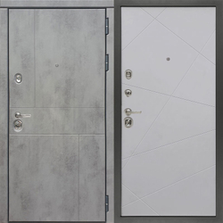 Входная дверь в квартиру Сударь МД 48 М1 темный бетон/Лучи Силк маус