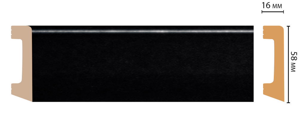 D234-195 ШК/15 Плинтус напольн.DECOMASTER(58*16*2400 мм)