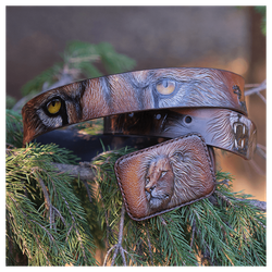 Кожаный ремень «Лев»