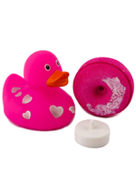 Бомбочка для ванны с уточкой Funny Ducks розовая с сердечками