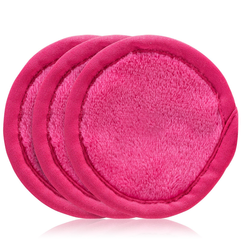 Notino Spa Collection Make-up removal pads - Многоразовые подушечки для снятия макияжа из микрофибры. /  Pink 3 szt.   / GTIN 3760275383655