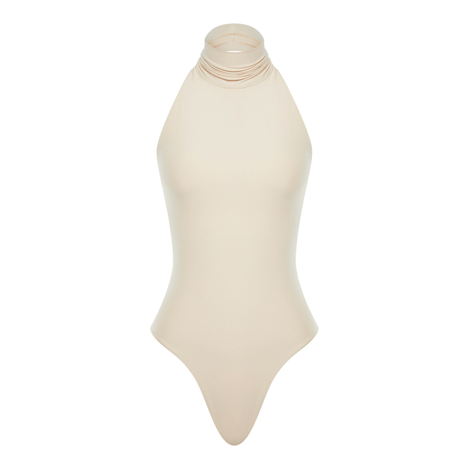 Bodysuit halter — Cream