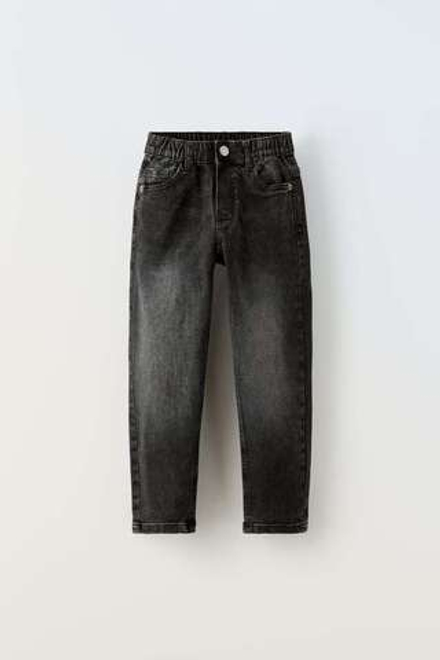ZARA ДЖИНСЫ BALLOON FIT, ЧЕРНЫЙ