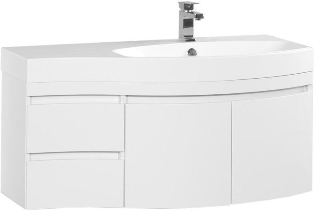 Тумба под раковину Aquanet Опера 115 R белый (2 дверцы 2 ящика)