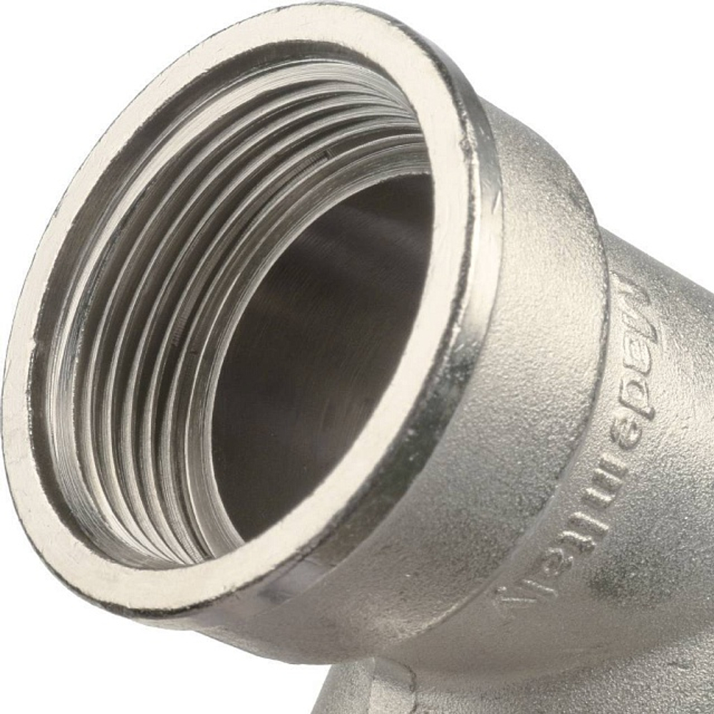 Переход с внутренней резьбы на наружную угловой с упором STOUT SFT 0016 - 1"1/4 (никелированный)