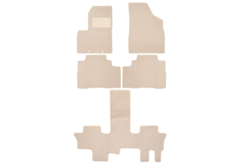 Коврики в салон для Forthing Yacht 2023-, кроссовер, 5шт (текстиль, бежевые) KLEVER0413700122112KH