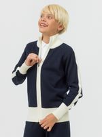 Кардиган на молнии для мальчика в школу AT1069M синий