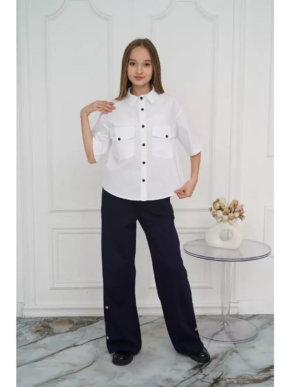 Брюки для девочки подростковые оверсайз