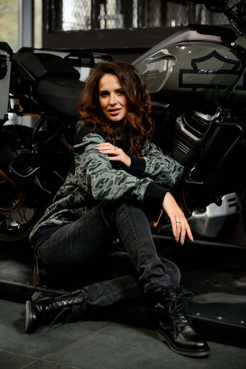 Толстовка Camouflage Colorblock Pullover Hoodie Harley-Davidson