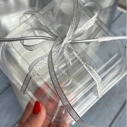 Коробочка для бенто торта, пластиковая (15х15х12,5 см, 50 шт)