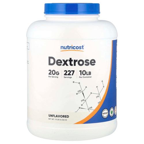 Nutricost, декстроза, без добавок, 4536 г (10 фунтов)