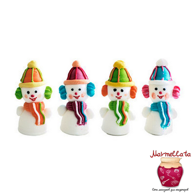 Сахарная фигурка "СНЕГОВИК ЗАБАВНЫЙ", 1 шт.