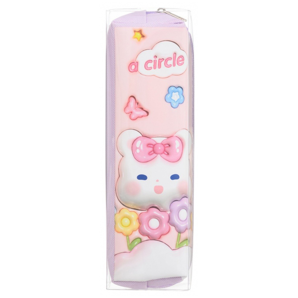 Пенал-косметичка Basir без наполнения, 19,5*5,5*4 см, на молнии, ассорти